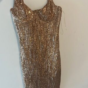 Sparkly rose gold dress